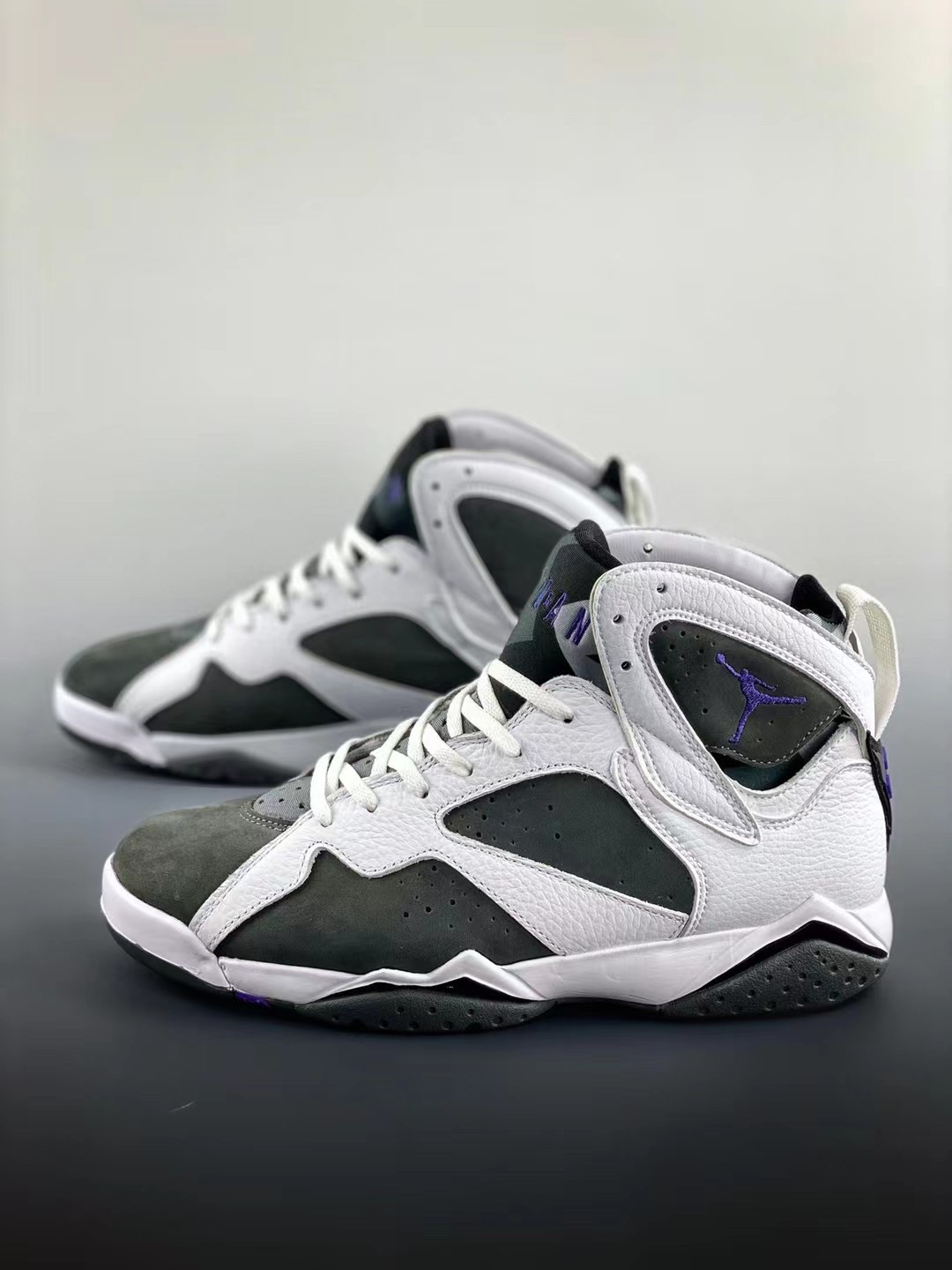 Air Jordan 7 Flint White Flint Grey Varsity Purple For Sale