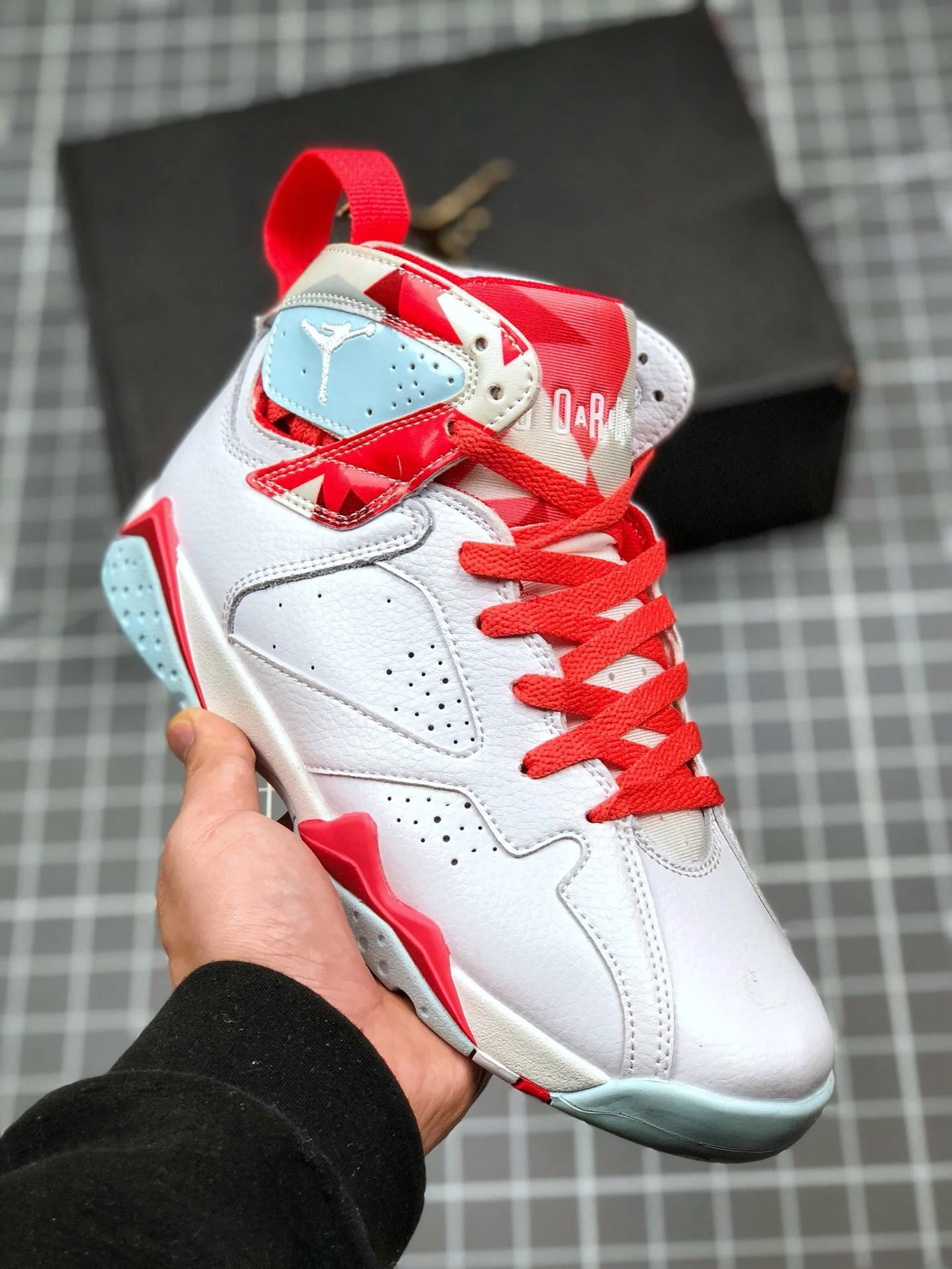 Air Jordan 7 GS White Topaz Mist-Ember Glow-Gym Red On Sale