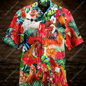 Funny Chicken Hawaiian Shirt Beach Outfit Summer