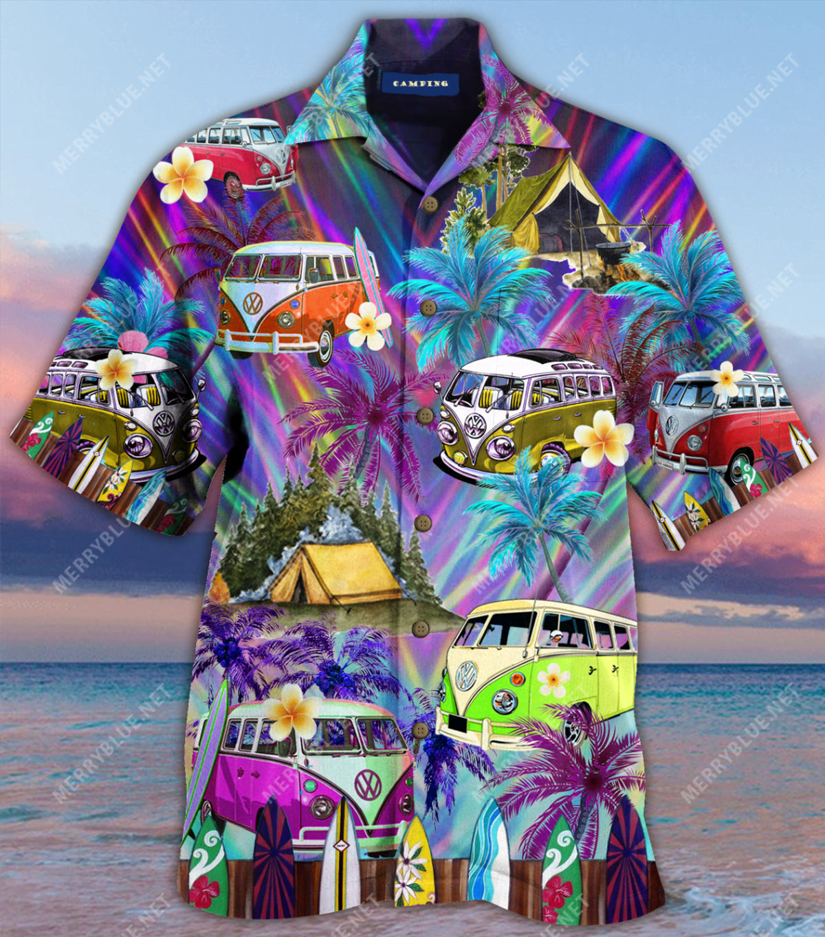 Amazing Camping Hawaiian Shirt Beach Outfit Summer