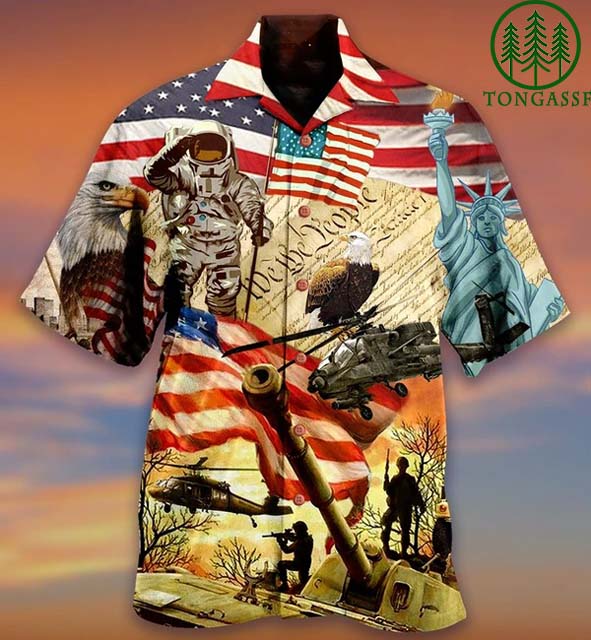 American Army And Freedom Hawaiian Shirt