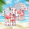 American Flag Flamingo Hawaiian Shirt