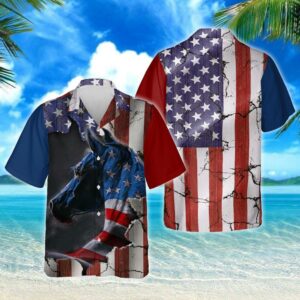 American Horse Hawaiian Shirt Summer Outfit Beach