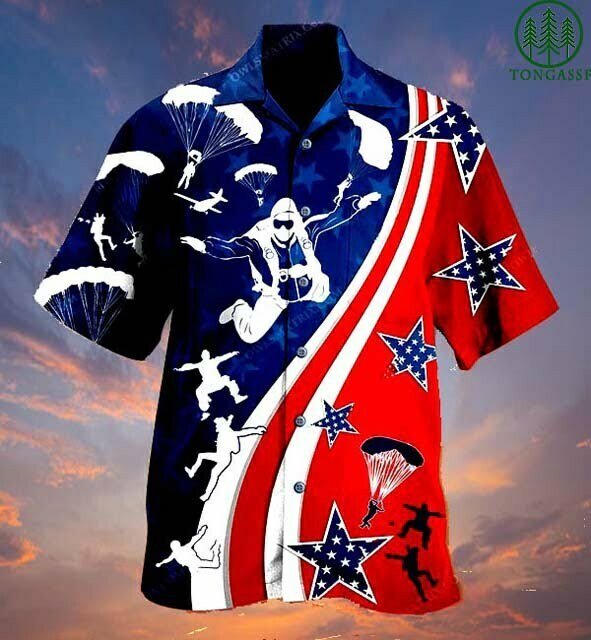 American Parachute Jump Hawaiian Shirt