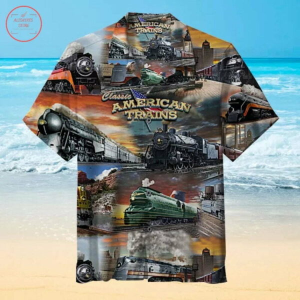 American Train Hawaiian Shirt Beach Summer Outfit