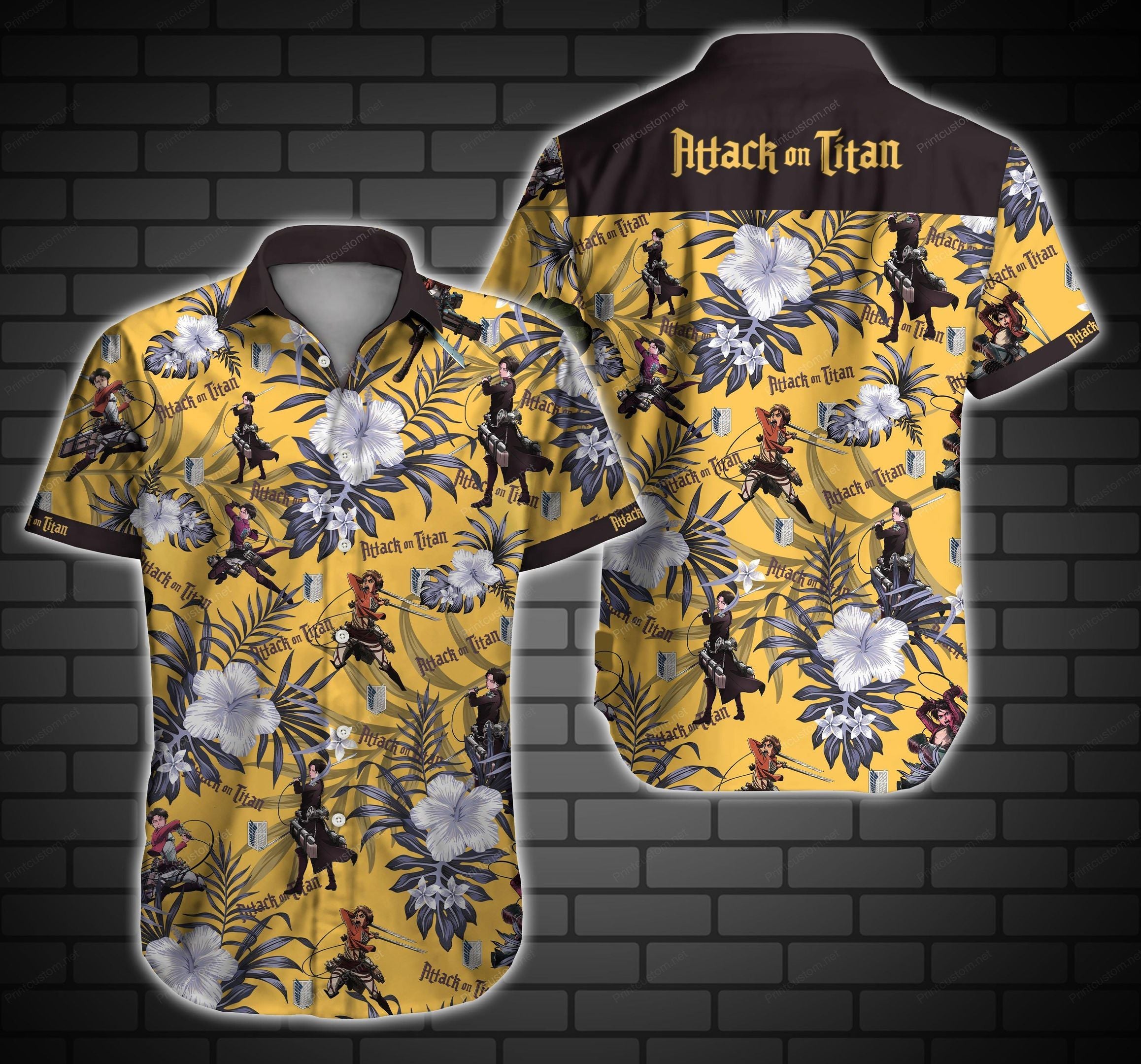 Attack On Titan Hawaiian Shirt Summer Outfit Beach