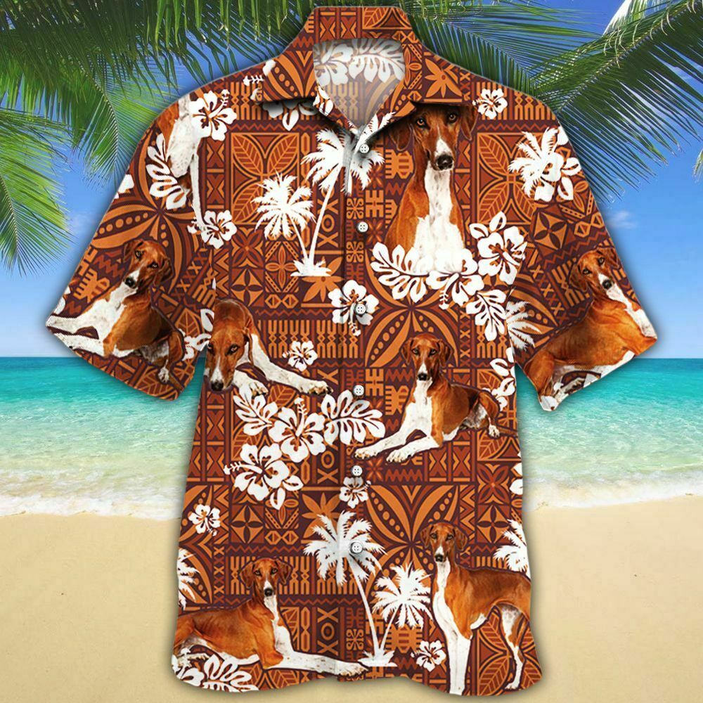 Azawakh Dog Lovers Red Tribal Hawaiian Shirt