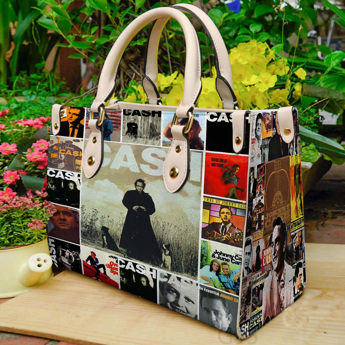 Johnny Cash 1 Women Leather Hand Bag