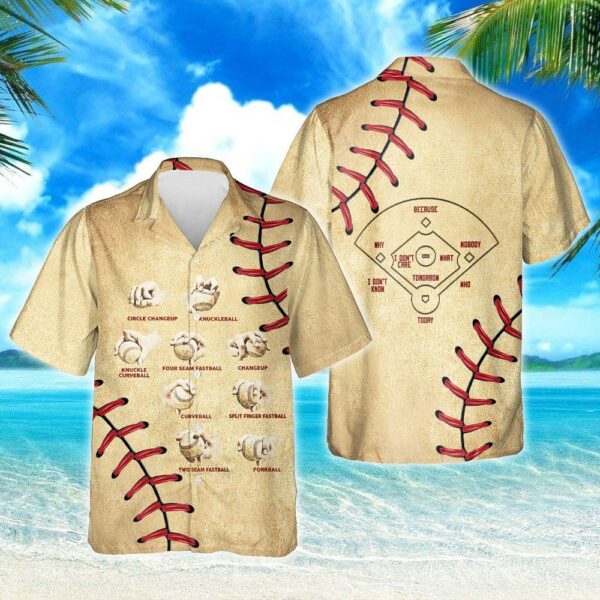 Baseball Pitching Grips Hawaiian Shirt