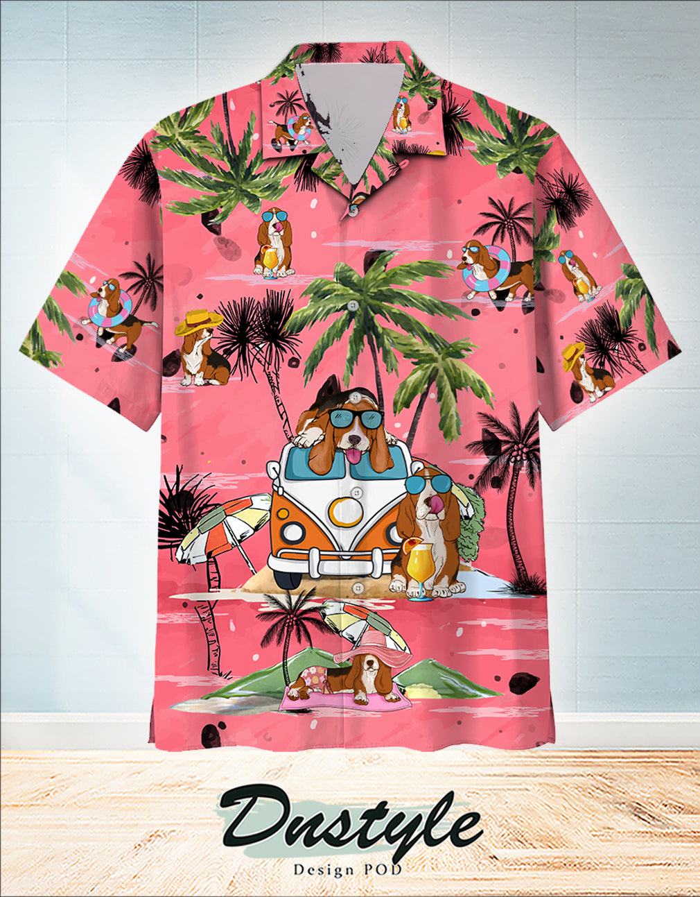 Basset Hound Hawaiian Shirt Summer Beach Outfit