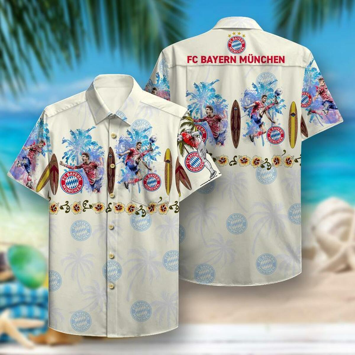 Bayern Mnchen Hawaiian Shirt Beach Summer Outfit