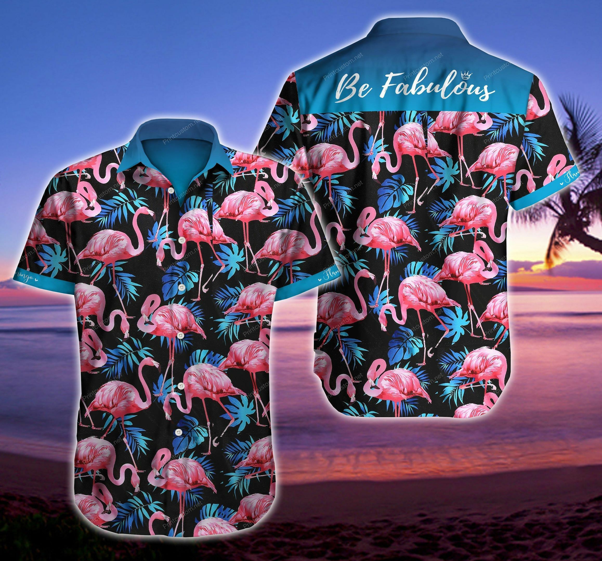 Be Fabulous Flamingo Hawaiian Shirt