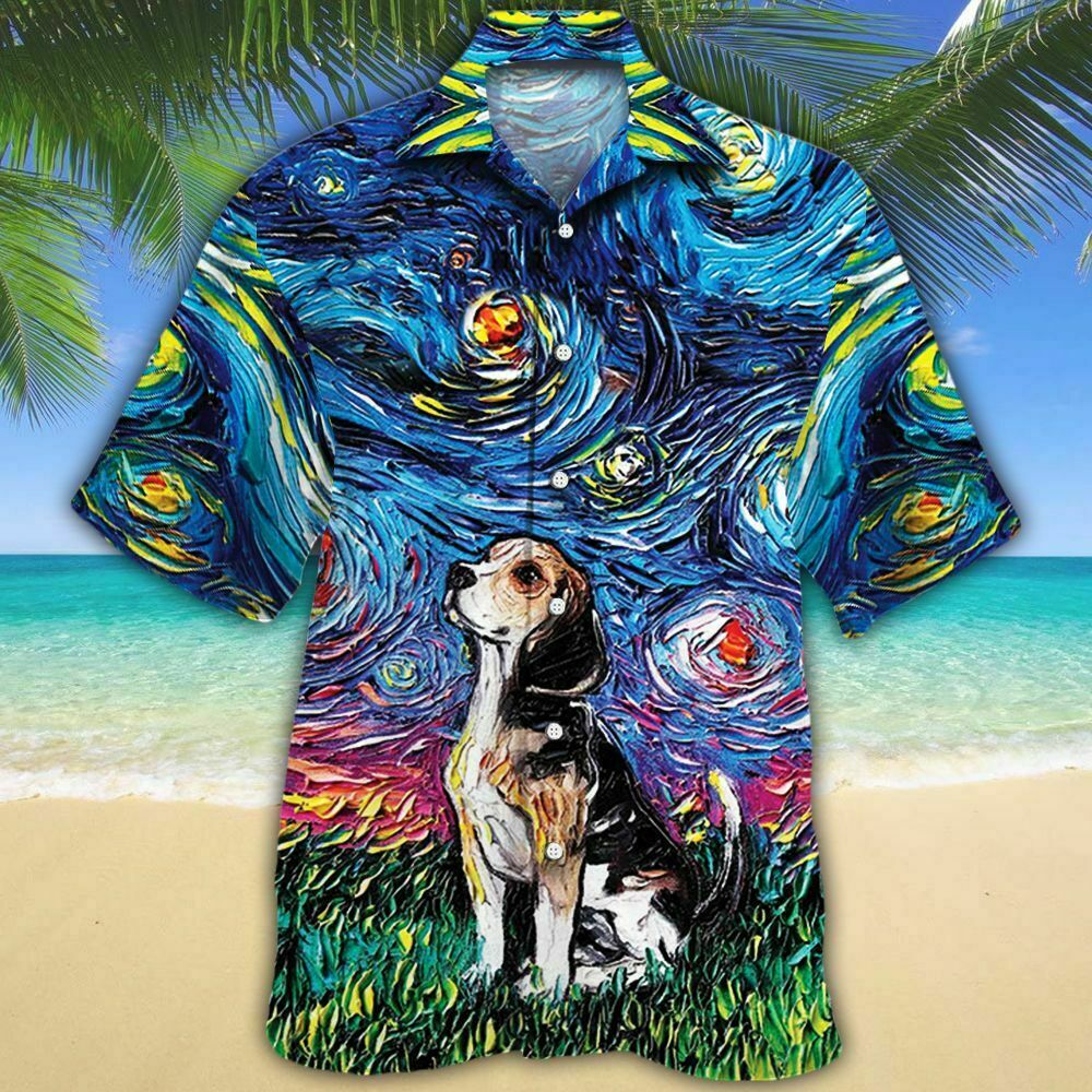 Beagle Dog Lovers Night Hawaiian Shirt