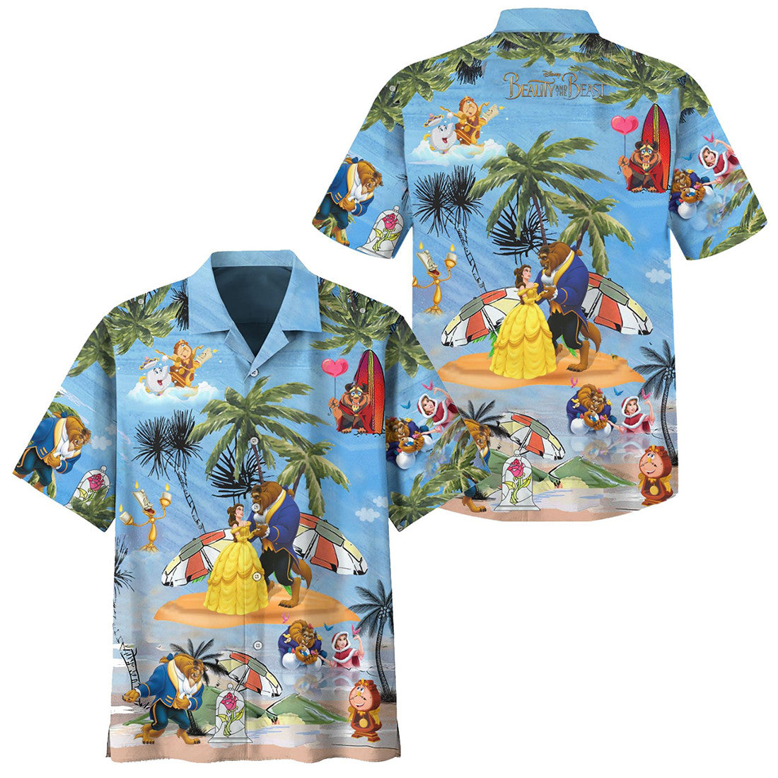 Beauty And The Beast Style Hawaiian Shirt