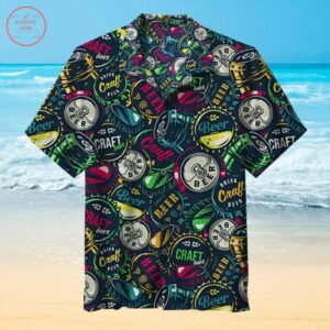 Beer Cap Pattern Hawaiian Shirt Summer Outfit Beach