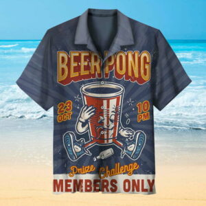 Beer Pong Drink Challenge Hawaiian Shirt