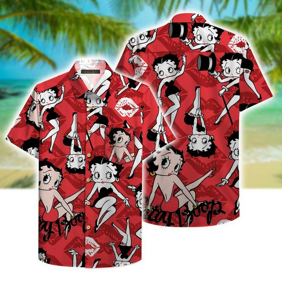 Betty Boop Hawaiian Shirt Outfit Summer Beach