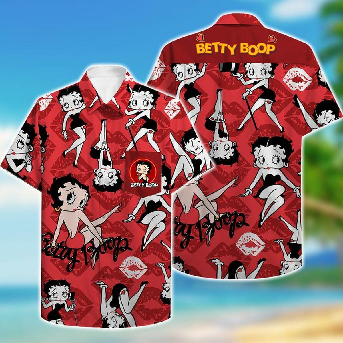 Betty Boop Hawaiian Shirt Beach Summer Outfit