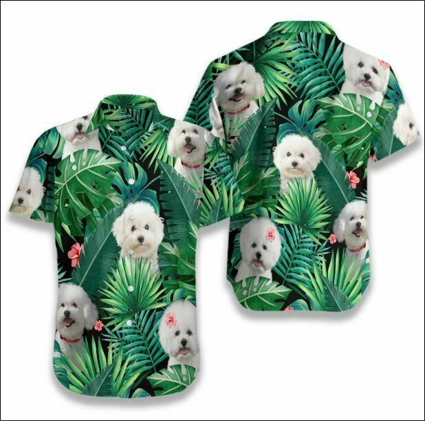 Bichon Frise Tropical Hawaiian Shirt