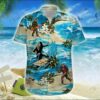 Big Foot Surfing Hawaiian Shirt Beach Summer Outfit