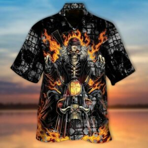 Biker Skull Gorgeous Hawaiian Shirt