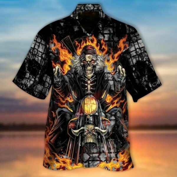 Biker Skull Gorgeous Hawaiian Shirt