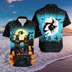 Black Cat Hawaiian Shirt Outfit Summer Beach