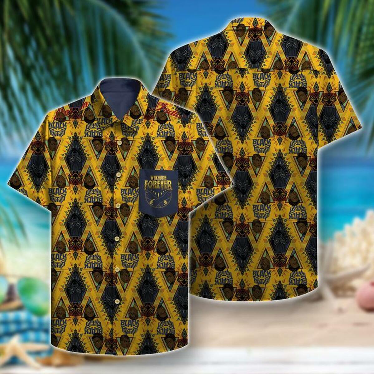 Black Panther Hawaiian Shirt Beach Summer Outfit