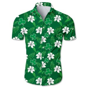 Boston Celtics Floral Small Flowers Hawaiian Shirt