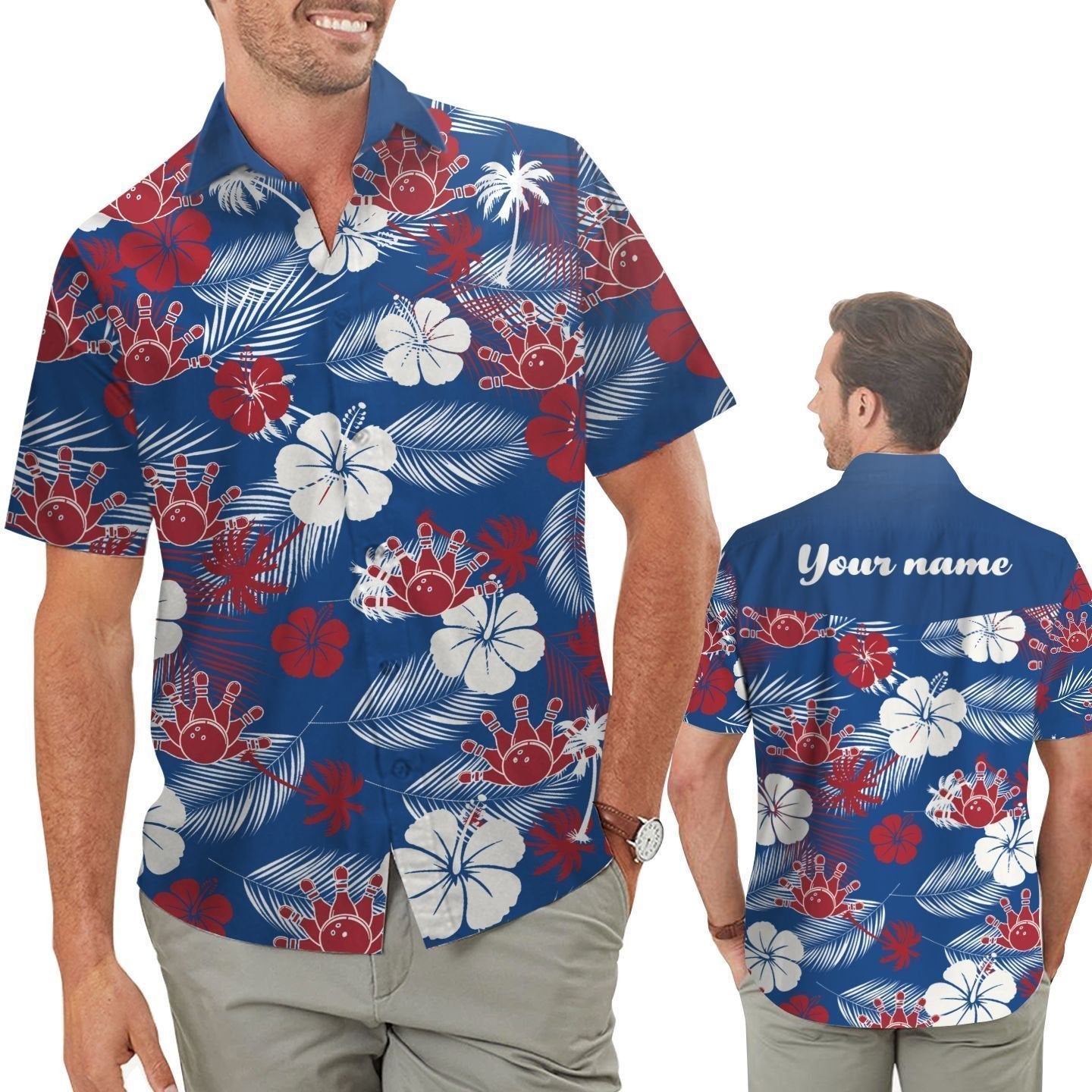 Bowling Floral Tropical Custom Hawaiian Shirt