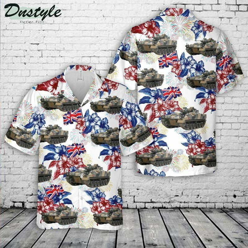 British Army Warrior Armoured Fighting Vehicle Hawaiian Shirt