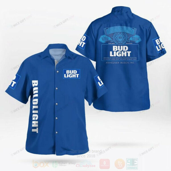 Bud Light Blue Hawaiian Shirt Outfit Beach Summer