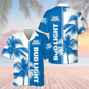 Bud Light Palm Tree Hawaiian Shirt