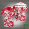 Budweiser Beer Red And White Leaves Hawaiian Shirt