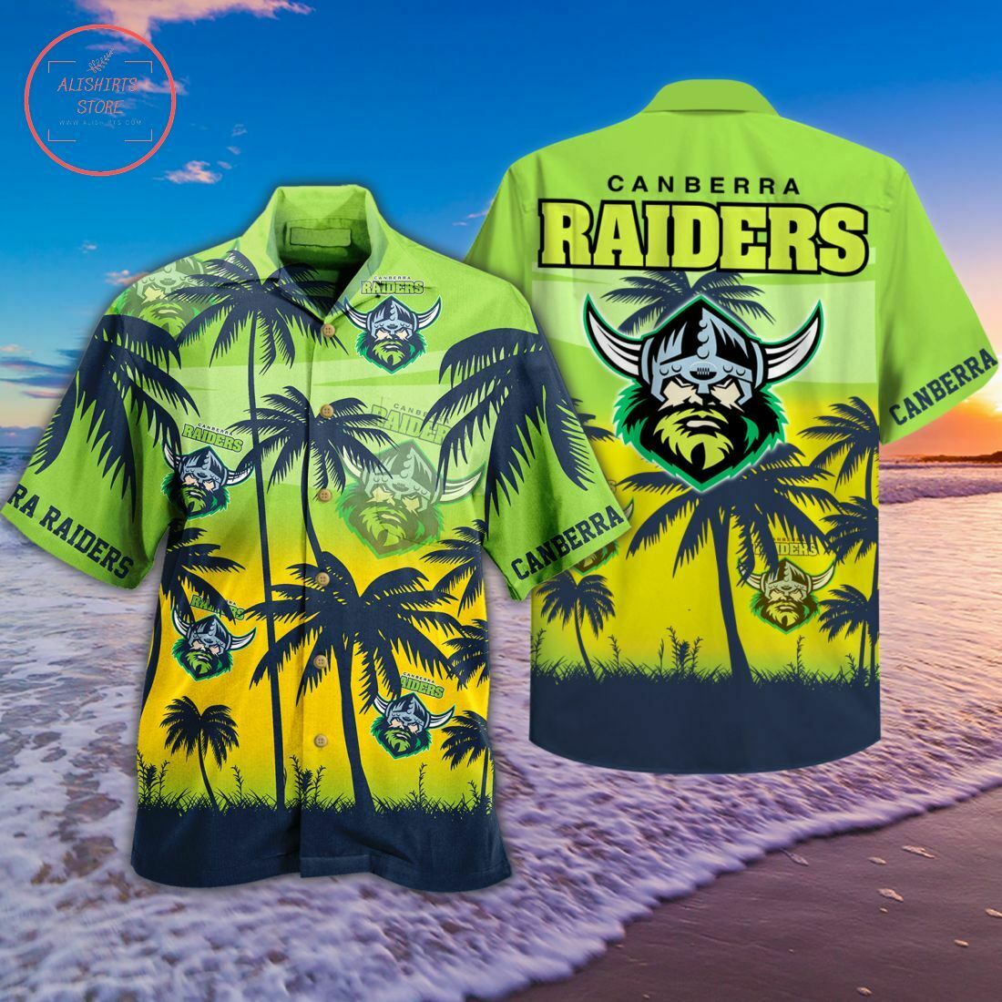 Canberra Raiders Hawaiian Shirt Outfit Summer Beach