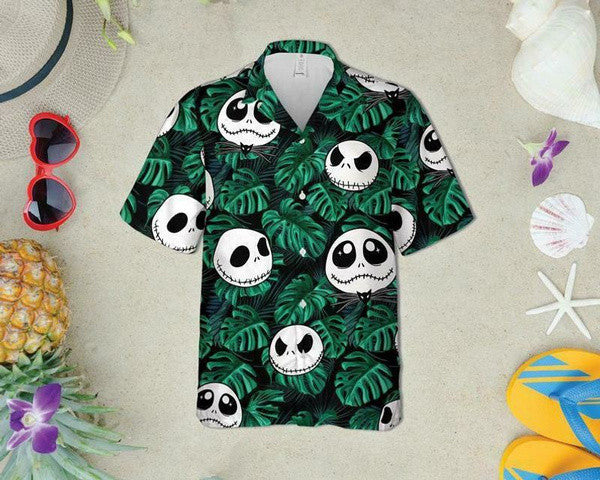 Chibi Jack Skellington Pumpkin King Hawaiian Shirt