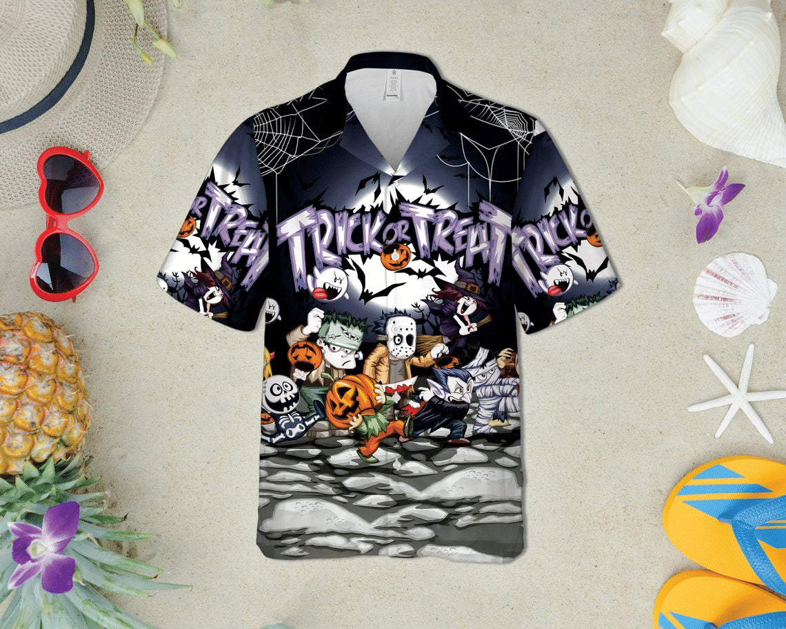 Chibi Trick Or Treat Hawaiian Shirt