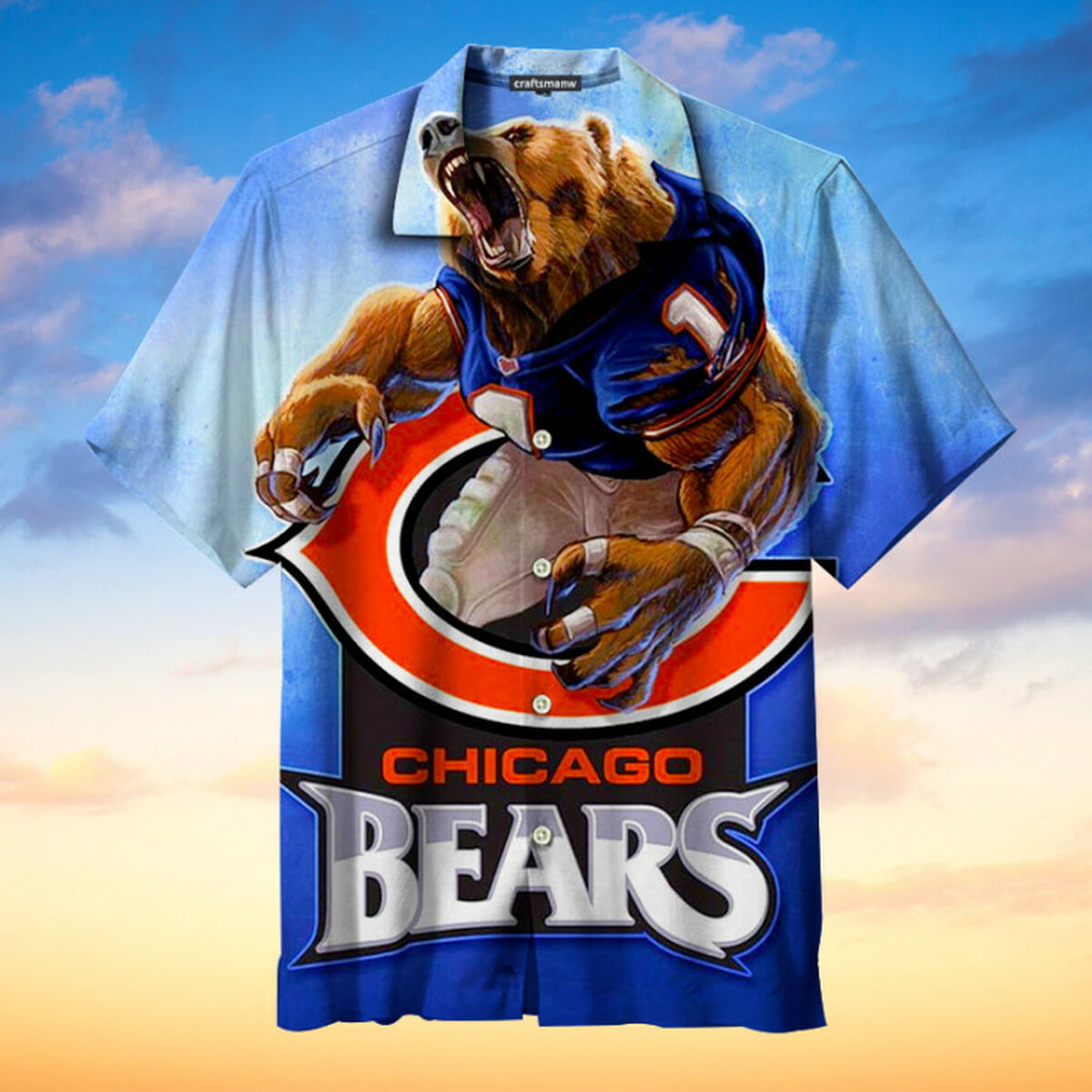 Chicago Bears Hawaiian Shirt Beach Summer Outfit