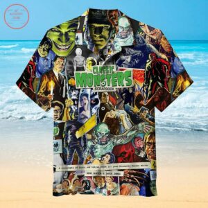 Classic Monsters Scrapbook Hawaiian Shirt