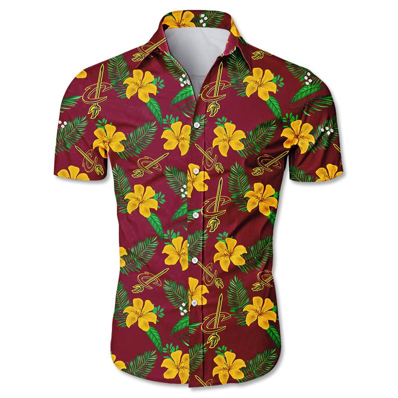 Cleveland Cavaliers Floral Small Flowers Hawaiian Shirt