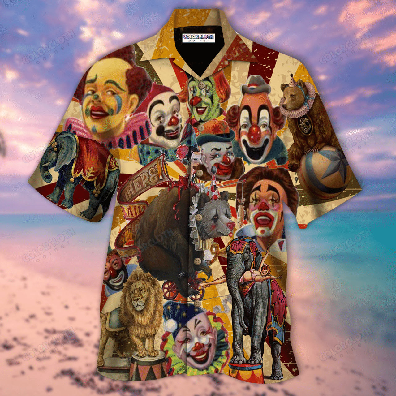 Clown Circus Hawaiian Shirt Beach Summer Outfit