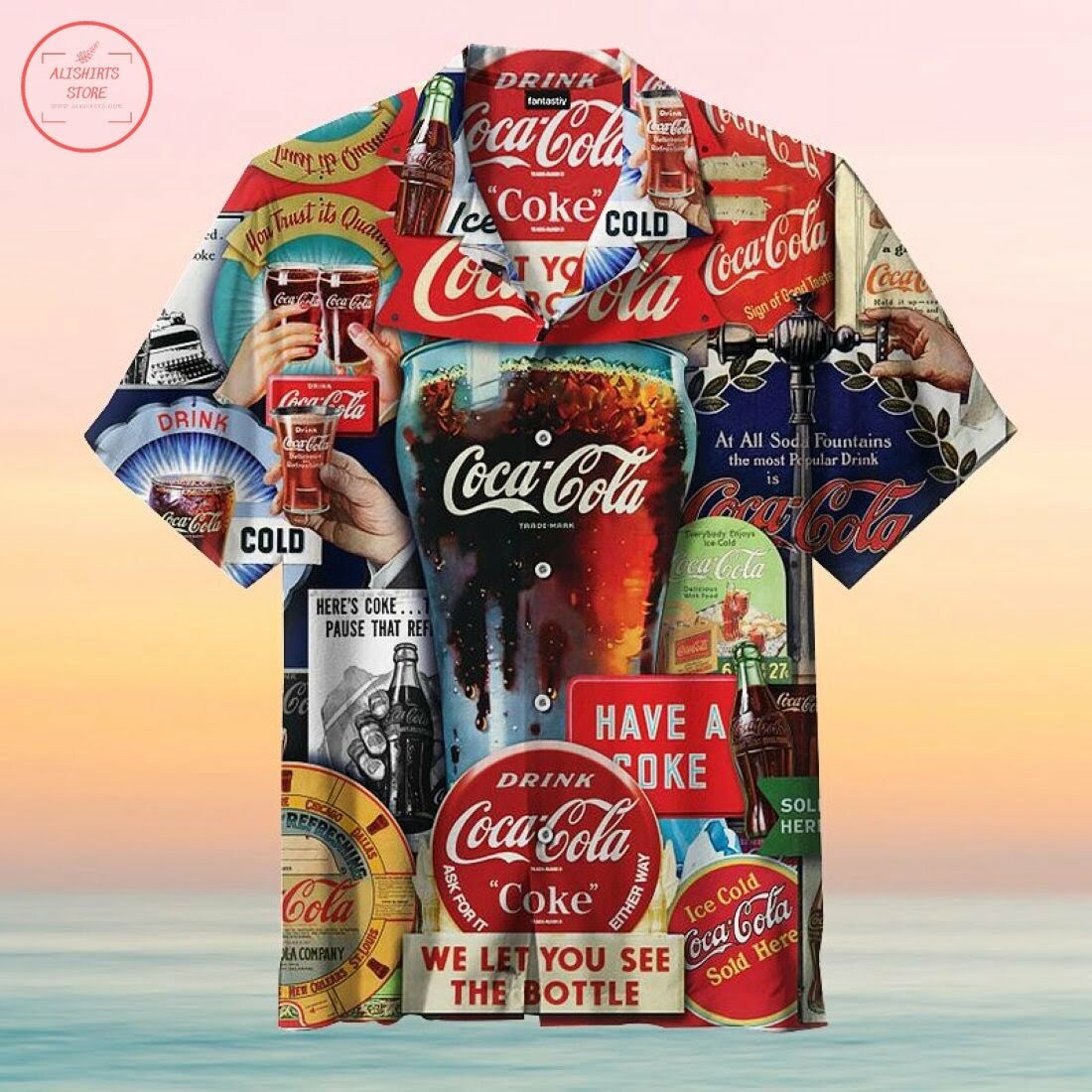 Cocacola Decades Of Tradition S Hawaiian Shirt