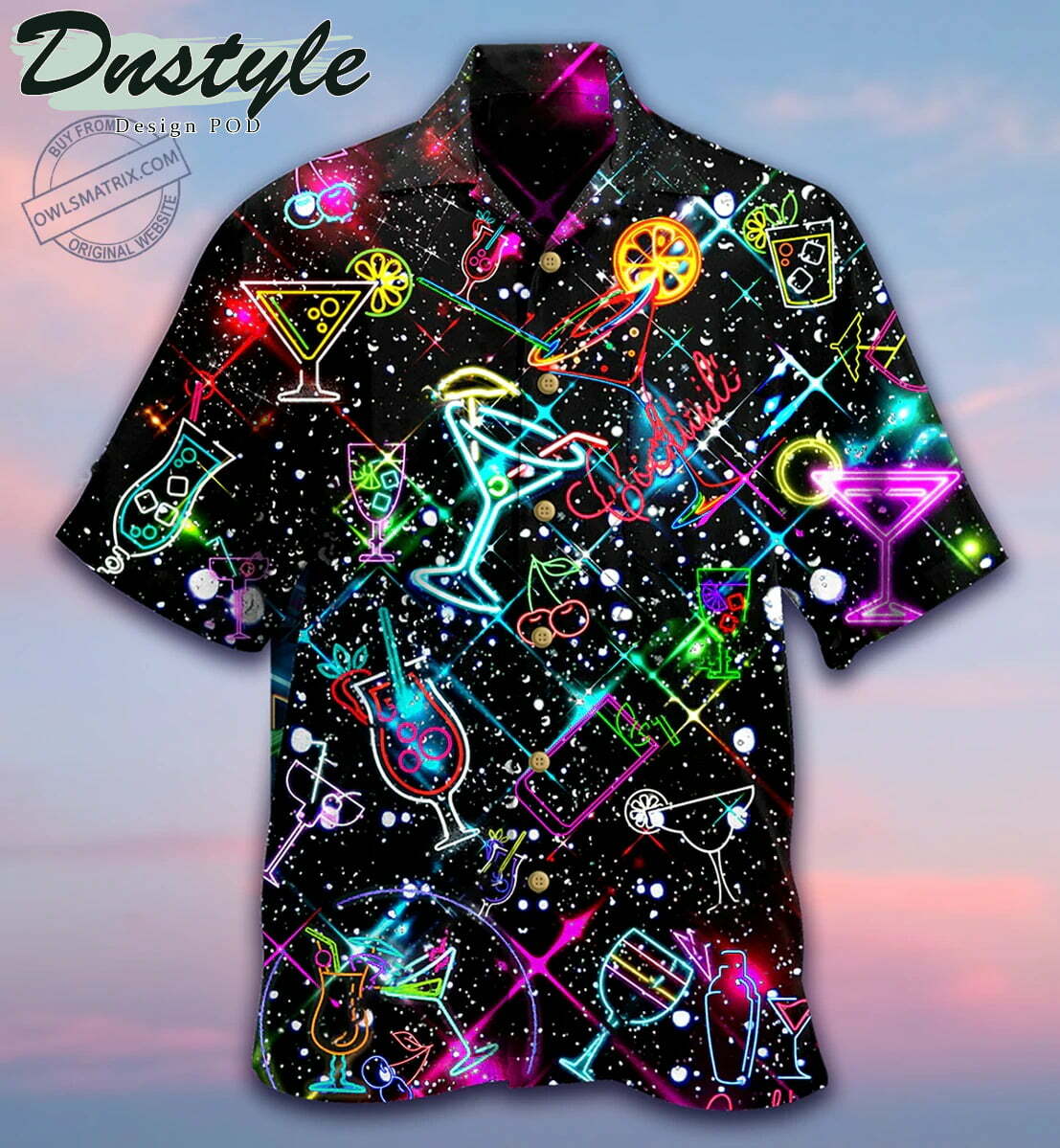 Cocktail Neon Love Limited Edition Hawaiian Shirt