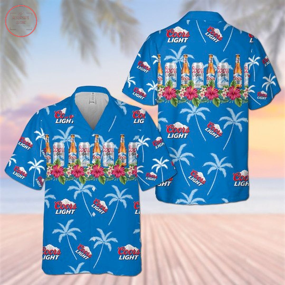 Coors Light Horizontal Hawaiian Shirt