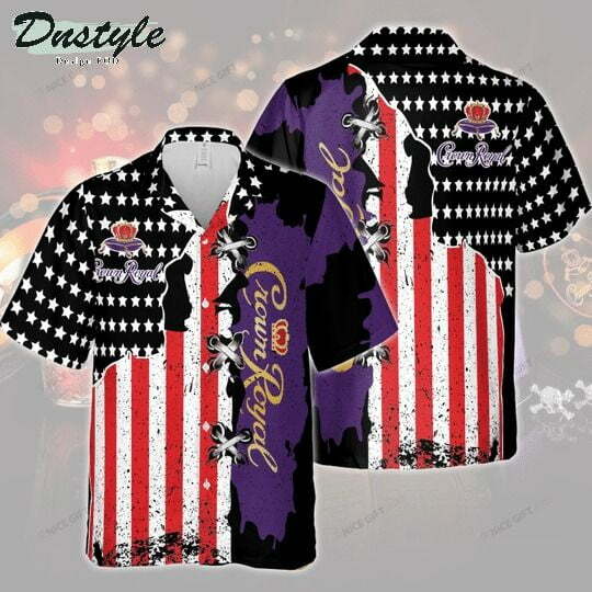 Crown Royal American Flag Hawaiian Shirt