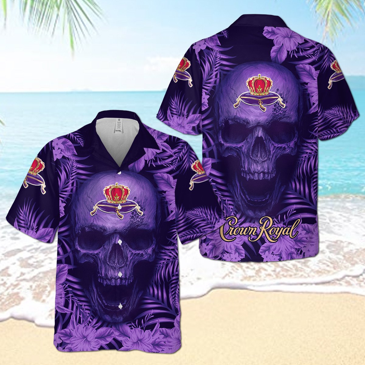 Crown Royal Angry Skull Hawaiian Shirt