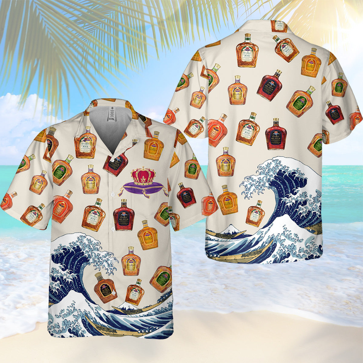 Crown Royal Collections Waves Hawaiian Shirt