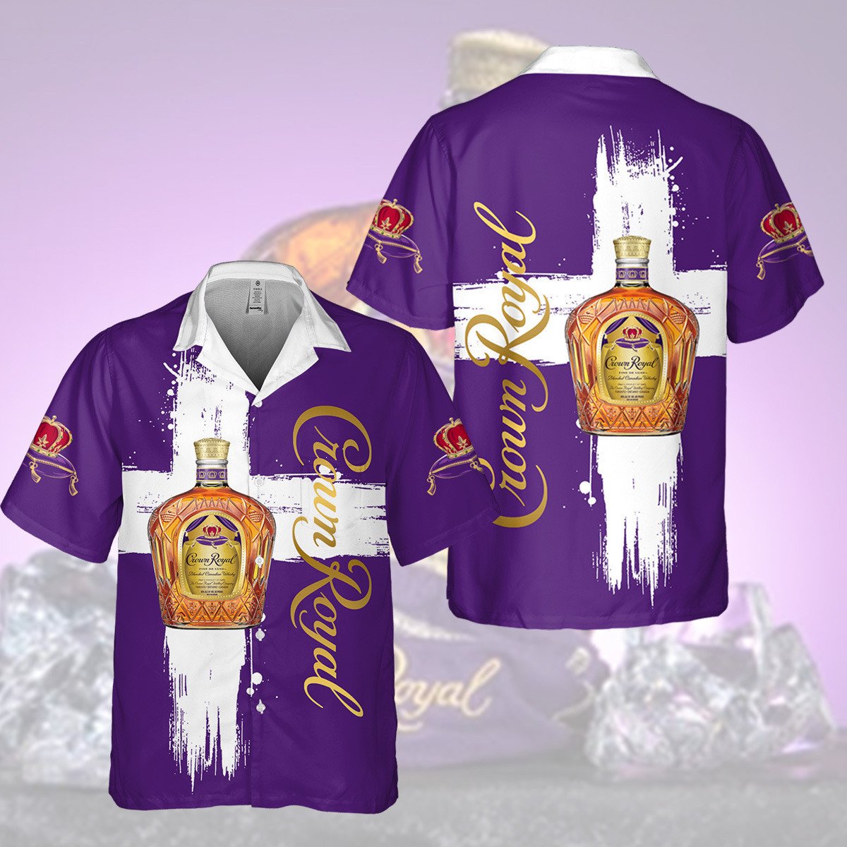 Crown Royal White Cross Hawaiian Shirt