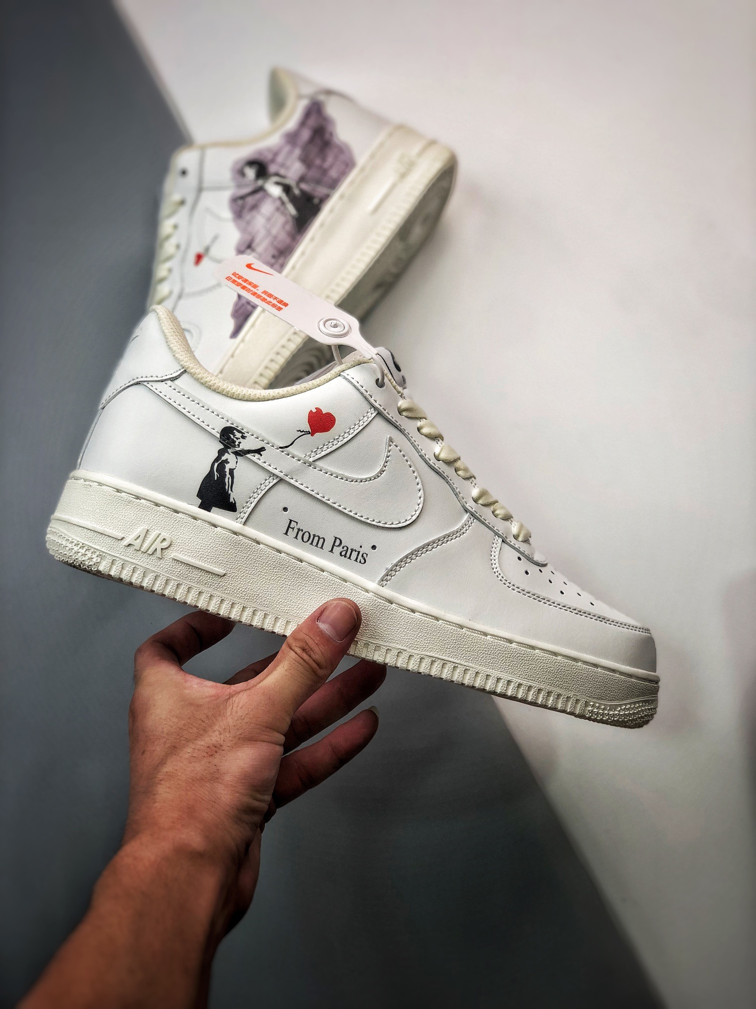 Custom Nike Air Force 1 Low From Paris With Love For Sale