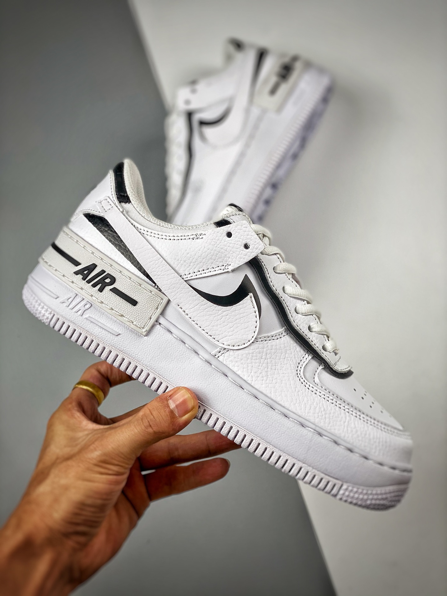 Custom Nike Air Force 1 Shadow White Black For Sale